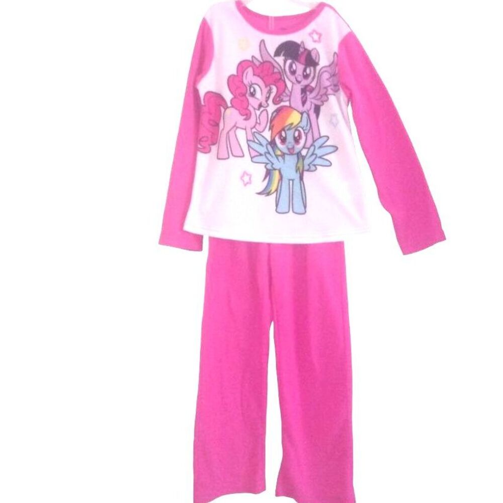 My Little Pony Girls 6/6X Pajama Set Pinkie Pie Rainbow Dash Twilight Sparkle PJ
